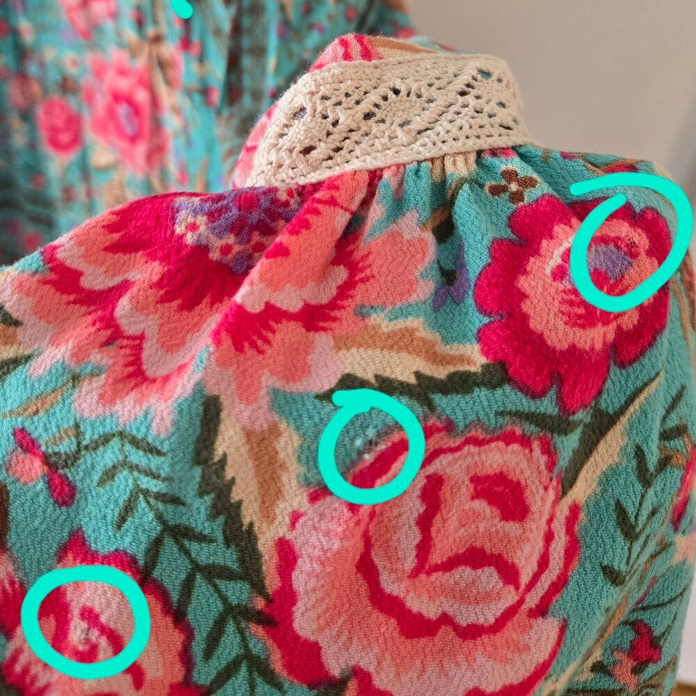 Spell and the Gypsy Collective Babushka Midi Dress Turquoise XS - Picture 13 of 16